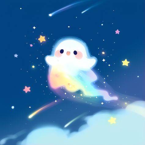 Spooky Cat Pfp, Ghost Cartoon Aesthetic, Halloween Pfp Discord, Acnh Ghost, Strawberry Drawing Aesthetic, Space Background Aesthetic, Cute Moon Drawing, Cute Ghost Pfp, Ghost Art Cute