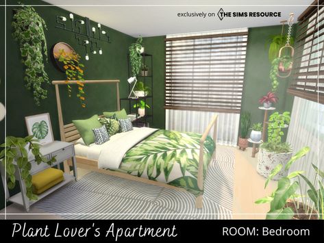 A.lenna's Plant Lover's Apartment - Bedroom Sims 4 Plant Lover House, Sims 4 Cc Bedroom, Ballerina Clothes, Toddler Bedroom Sets, Cluttered Bedroom, Sims 4 Bedroom, Minimal Bedroom, Living Room Plants, Sims 4 Downloads