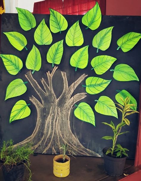 #vanamahotsava DIY decoration  🌳🗞️ #Environmental day decoration ideas #Diy tree #Love it 🌳🌳🌳 Environment Day Creative Ideas, Environment Day Craft Ideas, Environmental Day, Diy Crafts For School, Flower Drawing Design, Diy Tree, Environment Day, Flower Rangoli, Diy Paper Crafts Decoration