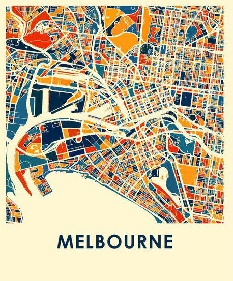 Melbourne Map, Urban Ideas, Lead Light, City Plan, Melbourne City, Map Illustration, Type Illustration, Illustrated Map, Hand Art Drawing