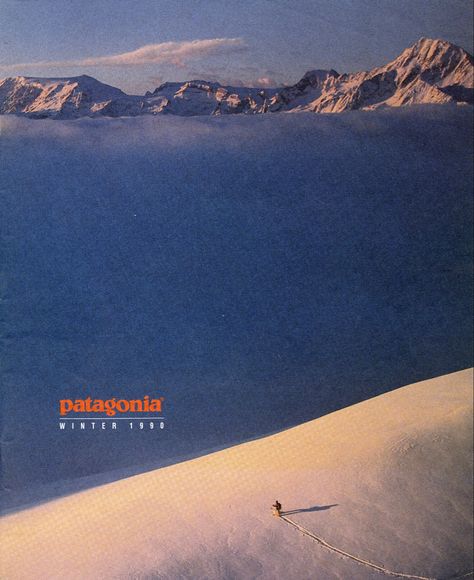 Patagonia Old Poster, Vintage National Geographic Posters, 90s Patagonia Ad, Patagonia Advertising Vintage, Vintage Patagonia Wallpaper, Old Patagonia Catalog, Patagonia Astetic, Vintage Patagonia Prints, Vintage Patagonia Catalog