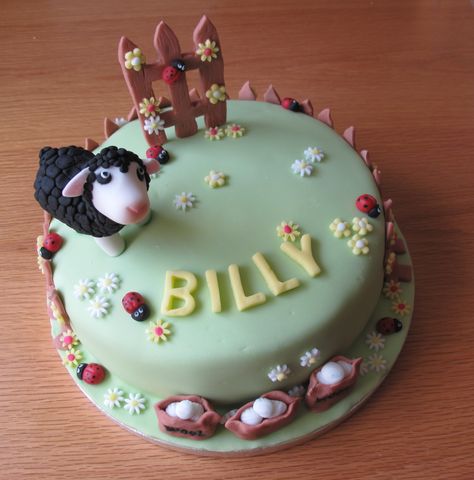 Baa Baa Black Sheep birthday cake for Billy's 1st birthday Ba Ba Black Sheep Cake, Baba Black Sheep Cake, Baa Baa Black Sheep Cake, Sheep Birthday Cake, Sheep Fondant, Sheep Cake, Cake Story, 2nd Birthday Boys, Baa Baa Black Sheep