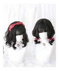 Black Women Prom Hairstyles, Kawaii Hairstyle, Oc Creation, Character Hair, Kawaii Wigs, Air Bangs, Party Wig, Curly Short, Classic Lolita