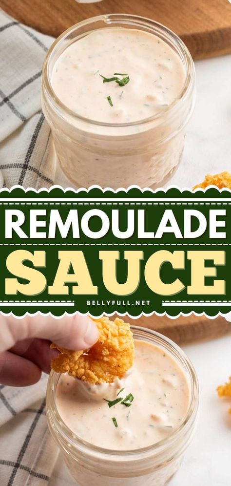 Remoulade Sauce, condiment, sauce Poboy Sandwich Recipe, Remoulade Sauce Recipe, Po Boy Sandwich, Chicken Thighs Dinner, Remoulade Sauce, Spicy Brown Mustard, State Foods, Homemade Mayonnaise, Easy Homemade Recipes