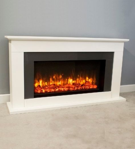 Fireplace Accent Walls, Electric Fireplace Suites, Electric Fireplace Mantle, Wall Mounted Electric Fires, Fireplace Mantles, Fireplace Suites, Diy Home Bar, Decor Fireplace, Fire Places