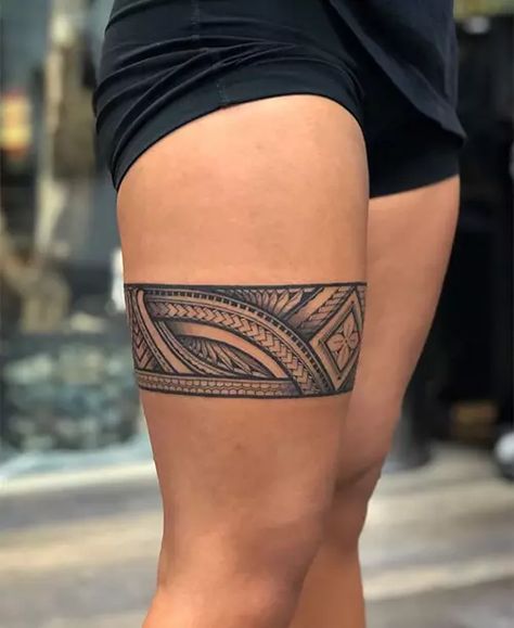 Traditional Polynesian Tattoo, Polynesian Leg Tattoo, Thigh Band Tattoo, Ankle Band Tattoo, Leg Band Tattoos, Thigh Tattoo Men, Tattoo Perna, Polynesian Tattoos Women, Cuff Tattoo