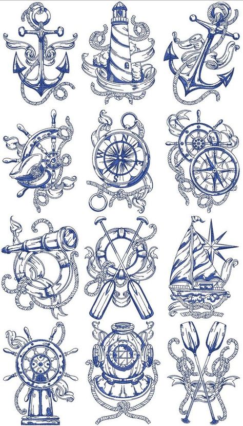 Small Sailor Tattoo, Naval Sleeve Tattoo, Navy Sailor Tattoo, Nautical Sleeve Tattoo Mens, Nautical Filler Tattoo, Nautical Patchwork Tattoo, Yacht Tattoo, Ancora Tattoo, Vintage Nautical Tattoo