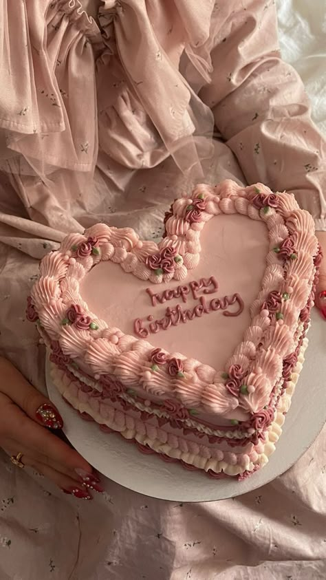 Small Heart Birthday Cake, Croquette Birthday Party, Croquette Cake, Your 20 Its Okay No One Has To Know Cake, Legal Birthday Cake, Feminine Birthday Cake, 19th Bday Cake, Small Heart Cake, 18th Birthday Cakes