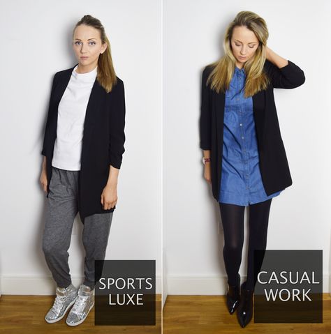 6 ways to wear a black blazer Black Blazer, Night Looks, Work Casual, Long A Line, Outfit Of The Day, Blazer, My Style, How To Wear, Black