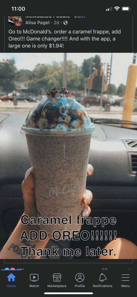 Mcdonalds Caramel Frappe, Starbucks Copycat Recipes Drinks, Caramel Frappe, Starbucks Drink Menu, Starbucks Secret Menu Recipes, Starbucks Drinks Diy, Secret Starbucks Recipes, Coffee Recipes Starbucks, Iced Starbucks Drinks