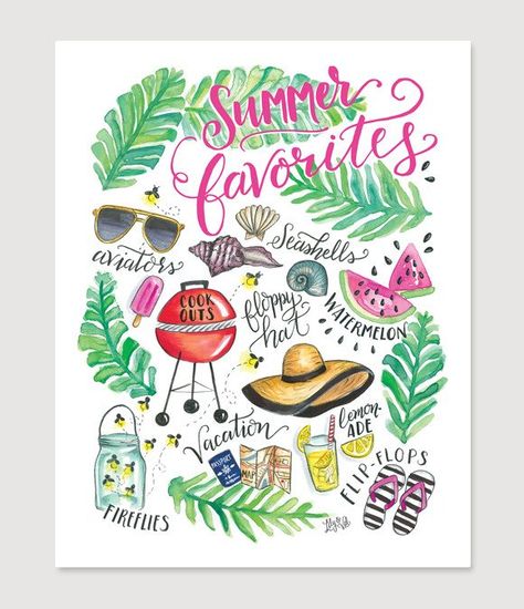 All Things Color ART! Seasonal Pictures, Happy Graphics, Year Journal, Lily And Val, Apron Ideas, Summer Magic, Summer Drawings, William Ellis, Wallpaper Summer