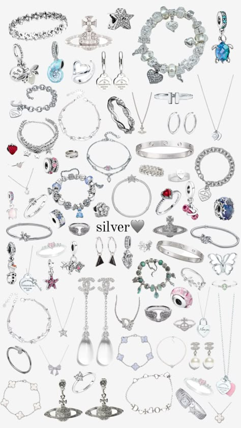 Chunky Silver Jewellery, Jewelry Closet, Silver Jewlery, Silver Jewelry Accessories, Pandora Jewelry Charms, Birthday Ideas For Her, Pretty Jewelry Necklaces, Magical Jewelry, Silver Jewelry Necklace