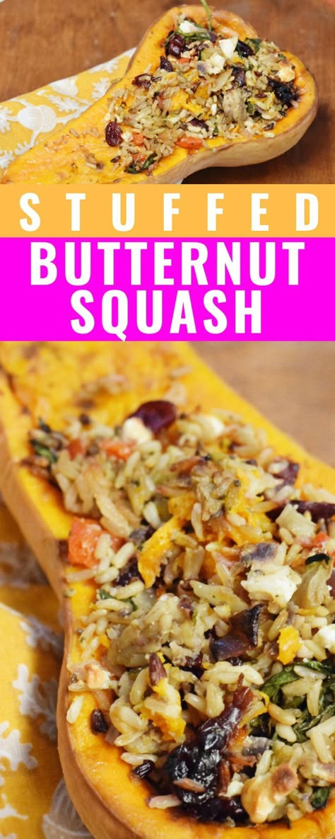 Butter Squash Recipe, Baking Recipes Easy, Butter Squash, Stuffed Butternut Squash, Stuffed Butternut, Butternut Recipes, Gluten Free Pumpkin Spice, Baked Butternut Squash, Fall Meal