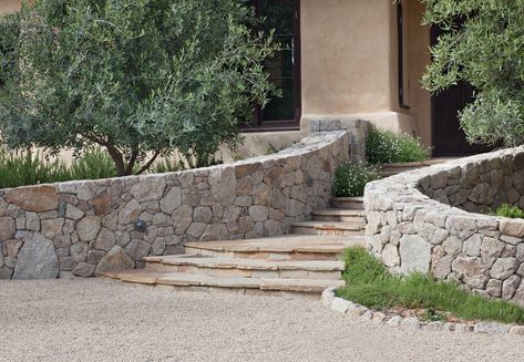 Flagstone Steps, Residential Landscape, Stone Design, Retaining Wall, Rose Garden, Barn House, Stone Wall, Urban Design, Landscape Design