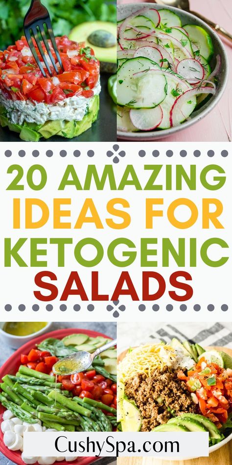 Lose weight on the keto diet with these nutritious salad recipes. These ketogenic salad ideas are healthy, filling and will help you get into ketosis. Keto Salad Recipes, Keto Diet List, Low Carb Pasta, Diet Breakfast Recipes, Ketogenic Diet Meal Plan, Salad Ideas, Delicious Lunch, Best Keto Diet, Diet Help