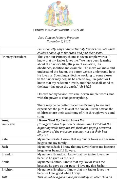 Primary Program Review Ideas, Primary Program Practice Ideas, Primary Program 2023 Script, Lds Primary Opening Exercises Template, Lds Sacrament Program Template, Lds Primary Presidency, Primary Secretary, Primary Presidency, Primary Program