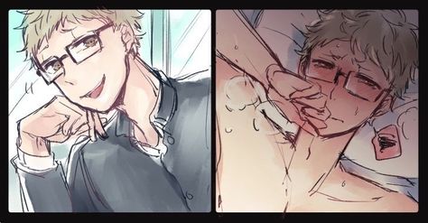 Tsukishima And Kuroo, Tsukiyama Haikyuu, Haikyuu Tsukishima, Tsukishima Kei, Kuroo Tetsurou, Haikyuu Ships, Haikyuu Characters, Haikyuu Fanart, Yamaguchi