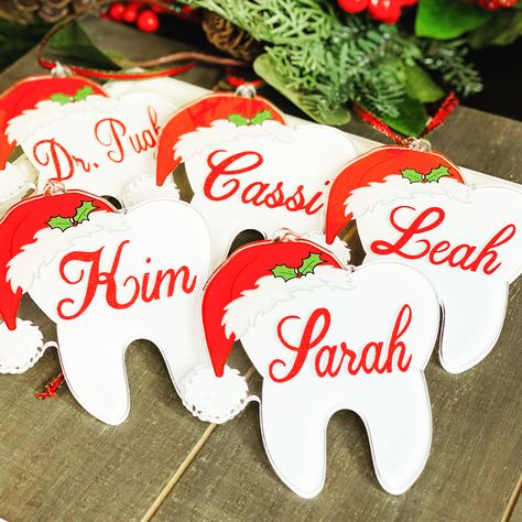 New in shop #dental #dentist #dentalcrafts #dentistoffice #dentalassistant #dentalhyienist #dentistrymyworld Dental Office Christmas Decorations, Dental Christmas Decorations, Christmas Dental Office Decor, Dental Christmas Decor, Dental Office Christmas Decor, Dental Cover, Tooth Ornaments, Dental Christmas, Painting Ornaments