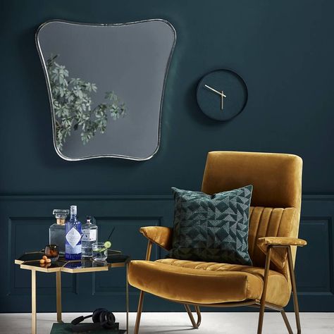 I've just found Dark Green/Black Wall Clock. AVAILABLE END JULY. £60.00 Yellow Home Decor, Stylish Chairs, High Back Chairs, Front Room, Modern Chairs, Living Room Chairs, For The Home, Home Interior, Home Living Room