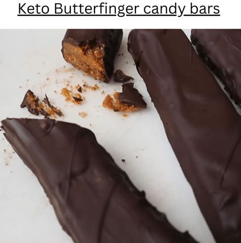 Keto Butterfinger candy bars - EASY KETO RECIPES Coffee Crisp Bar, Coffee Crisp, Salted Caramel Bars, Twix Bars, Butterfinger Candy, Twix Bar, Caramel Slice, Caramel Bars, Paleo Baking