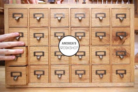 Diy Apothecary Cabinet, Apothecary Cabinet Diy, Kitchen Apothecary, Diy Apothecary, Property Ideas, Apothecary Cabinet, Shop Cabinets, Card Catalog, Diy Drawers