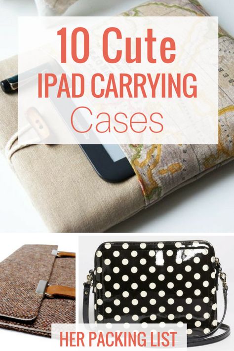 Caroline explores 10 adorable iPad cases, some for every type of traveler, in this post. Just in time for the holidays! Ipad Carrying Case, Ipad Travel Case, Her Packing List, Best Travel Apps, Travel Tech, Organization Planning, Travel App, Ipad Cases, Travel Gifts