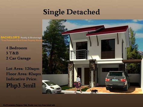 SINGLE DETACHED UNIT -Lot Area: 120sqm -Floor Area: 84 sqm -2 storey -4 bedrooms -3 toilet and bath -2 car garage -Php3.5M only 80 Sqm House Plan, House Plan 2 Storey, House Plans 2 Storey, Site Development Plan, Toilet And Bath, House And Lot, Guard House, Two Storey House, Lots For Sale