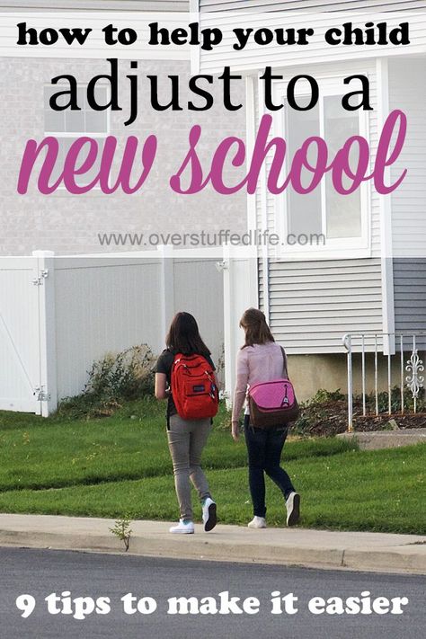 Moving to a new school is hard! Help your children get adjusted to a new school by using these 9 tips. Starting A New School, Parent Advice, School Transition, Confidence Kids, Parenting Teenagers, Kids Moves, Smart Parenting, Starting School, Mentally Strong