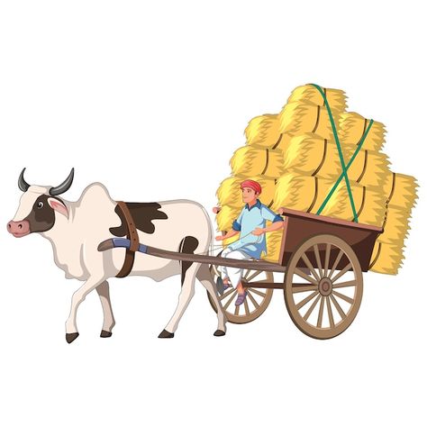 A men riding bullock cart | Premium Vector #Freepik #vector #bullock-cart #cart Good Day Images, Free Cartoon Characters, Bullock Cart, Basic Painting, Diy Fashion Scarf, Free Cartoons, Psd Icon, Vector Photo, Family Tree