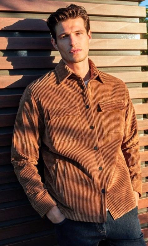 Corduroy Shirt Mens Outfit, Overshirt Men Outfit, Overshirt Men, Effortless Look, Man Clothes, Synthetic Fibres, Men Fashion Casual Shirts, Men's Outfits, Combo Dress