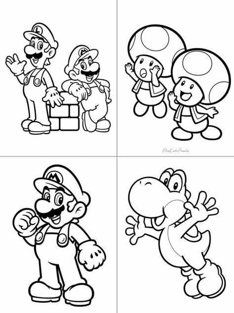 Kids Colouring Printables, Mario Brothers Birthday Party, Super Mario Coloring Pages, Mario E Luigi, Super Mario Bros Party, Mario Bros Party, Super Mario Birthday Party, Mario Coloring Pages, Mario Birthday Party