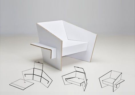 Cardboard Furniture Design, Origami Furniture, Modular Furniture Design, Karton Design, Cardboard Chair, Blog Design Inspiration, Cardboard Design, Paper Furniture, Flat Pack Furniture