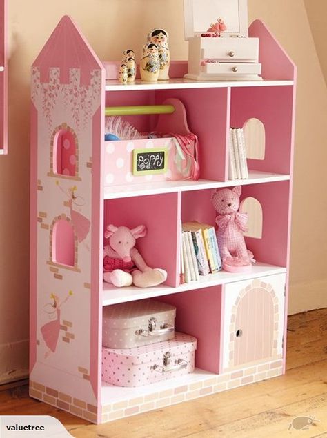 PRINCESS Castle Bookshelf Bookcase Storage *Gift* | Trade Me Girls Bookshelf, Pink Bookshelves, Fairy Bedroom, Girls Bedroom Furniture, Princess Nursery, Childrens Bedroom Furniture, Princess Room, Kids Bookcase, Bookshelves Kids