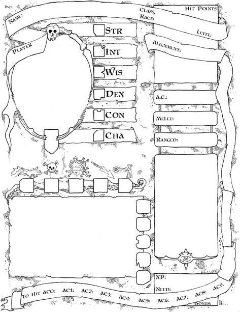 2014 Labyrinth Lord AEC Sheet (Front) Making A Character, Rpg Character Sheet, Dnd Character Sheet, Character Sheet Template, Make A Character, Character Sheets, Dragon Rpg, Rpg Map, D&d Dungeons And Dragons