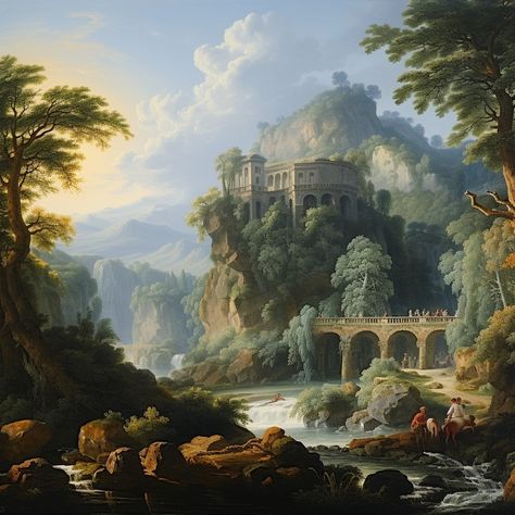 Romanticism landscape in Austria. #romanticism #romantic #landscape #nature #art #austria Romanticism Landscape Paintings, Romantic Era Paintings Romanticism, Romantism Art Romanticism, Romantic Period Art, Romanticism Landscape, Neo Romanticism, Romanticism Paintings, Welsh Art, Romanticism Art