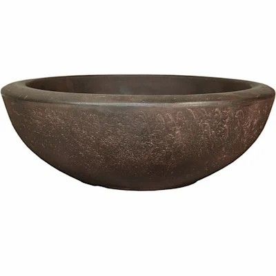 Large Bowl Planters, Rustic Bowl, Bowl Planter, Planter Pots Outdoor, Outdoor Pots, Decorative Planters, Rustic Brown, Circle Design, At Home Store