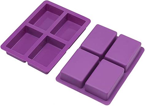 Amazon.com : Rectangle Soap Mold (2Pack), Large Size Silicone Soap Mold 5oz , Sturdy and Durable Rectangle Silicone Mold for Soap Making : Arts, Crafts & Sewing Large Silicone Molds, Savon Diy, Formy Silikonowe, Soap Making Molds, Molds Silicone, Soap Making Supplies, Mold Kit, Soap Base, Homemade Crafts