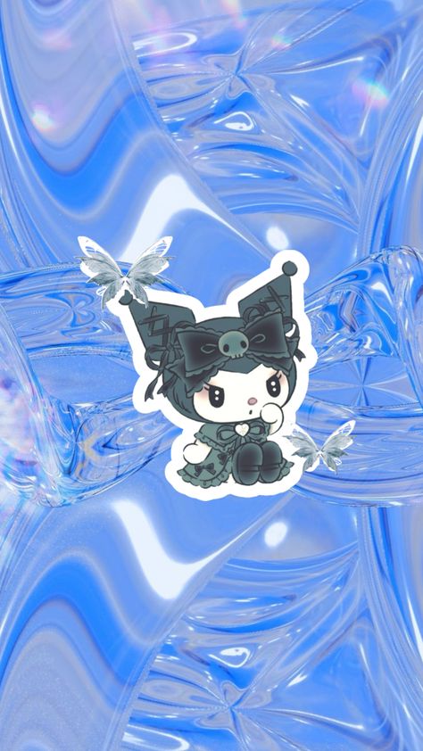 #kuromi #wallpaper #y2k #vibes #blue#aestehthic #sanrio #sanriocore Blue Kuromi, Kuromi Wallpaper, Blue Y2k, Y2k Wallpaper, Wallpaper Y2k, Y2k Vibes, Blue