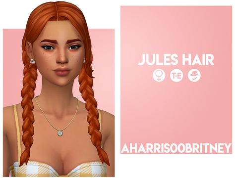 Jules Hair | aharris00britney on Patreon Aharris00britney Hair, Maxis Match Cc Hair, Sims 4 Maxis Match Box Braids, Sims 4 Cc Braided Hair Maxis Match, Ts4 Cc Hair Maxis Match, Maxis Match Hair, Simstrouble Hair Cc Patreon, Maxis Match Sims 4 Cc Hair Aharris00britney, Sims 4 Cc Maxis Match Hair Okruee