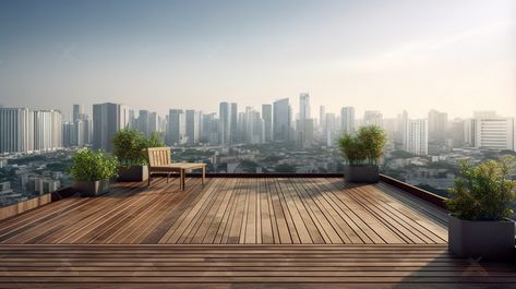 City Skyline View From A 3d Rendered Rooftop Balcony#pikbest#Backgrounds#Homepage Rooftop Balcony, View Background, Skyline View, Forbidden City, Business District, This City, Aerial Photography, Autumn Trees, City Skyline