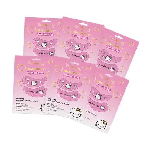 The Crème Shop x Hello Kitty Twinkle Eyes Depuffing Hydrogel Under Eye Patches | The Crème Shop The Crème Shop, Under Eye Patches, Hello Kitty Gifts, The Creme Shop, Hello Kitty Merchandise, Creme Shop, Hello Kitty Makeup, Eye Creme, Eye Patches