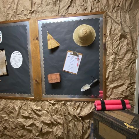 Archeology Classroom Theme, Vbs Outback Rock, Breaker Rock Beach Vbs 2024 Decorations Missions, Destination Dig Vbs, Cave Quest Vbs Decorations, Homecoming Hallways, Cave Quest Vbs 2016, Camping Decor, Vacation Bible School