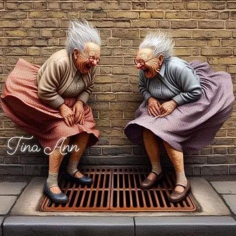 Old Lady Cartoon, Cartoon Grandma, Funny Old People, Old Lady Humor, Funny Day Quotes, Good Morning Funny Pictures, Grandma Fashion, Character Pictures, Good Morning Funny