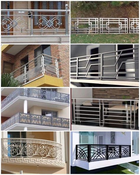 Greel Design For Balcony, Reling Design Loha, Front Railing Design, Balcony Grill Design Railings, Grill Design For Balcony, Balcony Railing Design Modern, Reling Design, Iron Balcony Railing, Front Balcony