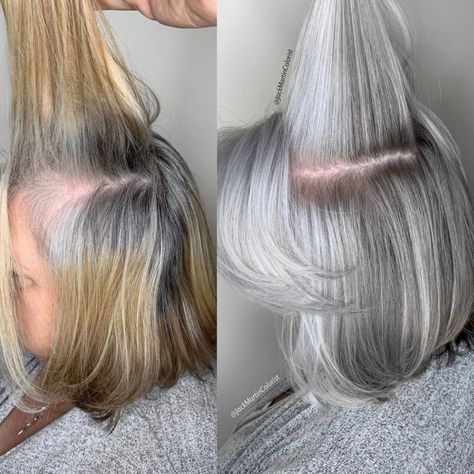 Grey Hair Transformation, Styles Braids, Gorgeous Gray Hair, Grey Hair Inspiration, Natural Gray Hair, Silver Grey Hair, Silver Hair Color, Gray Hair Growing Out, Transition To Gray Hair