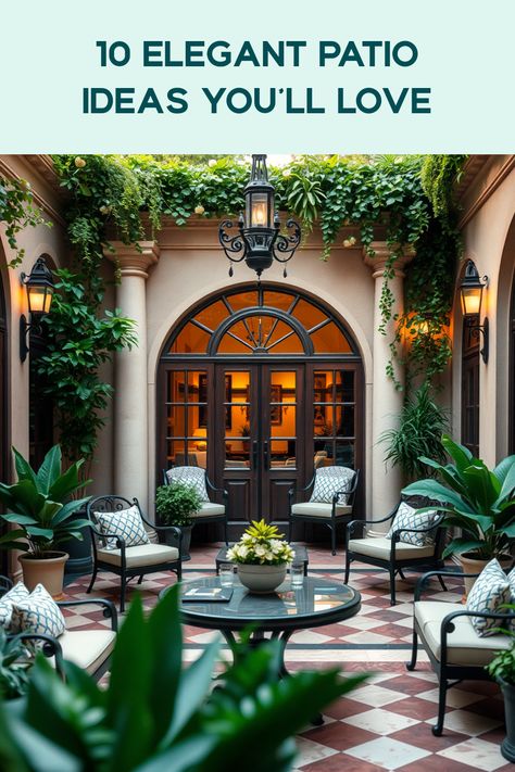 Transform your outdoor space with these 10 elegant patio ideas! From cozy fire pit settings ideal for evening gatherings to beautifully designed seating areas perfect for relaxing with a book, discover exceptional inspirations that'll elevate your patio. Each suggestion features unique decor and design elements to create a welcoming atmosphere. Whether you prefer a modern flair or a classic touch, you'll find inspiration for every taste. Get ready to upgrade your outdoor space into a stunning retreat your friends and family will rave about. Tropical Patio Decor Ideas, Lanai Decor, Cozy Fire Pit, Alfresco Designs, Tropical Patio, Patio Decor Ideas, Small Fountains, Tabletop Fountain, Cozy Lounge