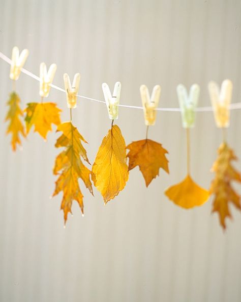 5 Autumn Crafts Ideas Made with Leaves Fall Leaves Art, Autumn Garland, Vintage Fall Decor, Thanksgiving Decorations Diy, Leaves Art, Diy Thanksgiving, Autumn Crafts, Fabulous Fall, Vintage Fall