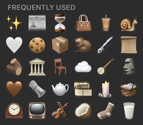 Brown Emoji, Cute Emoji Combinations, Emoji Combos, Emoji Set, Emoji Combinations, Emoji For Instagram, Text Symbols, Phone Inspiration, Cute Emoji