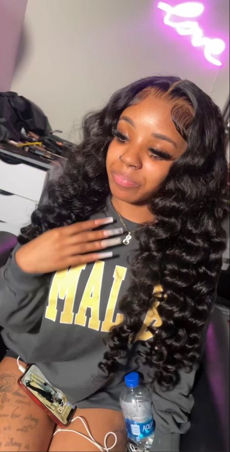 Frontal Wig Hairstyles, Quick Natural Hair Styles, Birthday Hairstyles, Quick Weave Hairstyles, Frontal Hairstyles, Hot Hair Styles, Hair Laid, Hair Ponytail Styles, Ponytail Styles