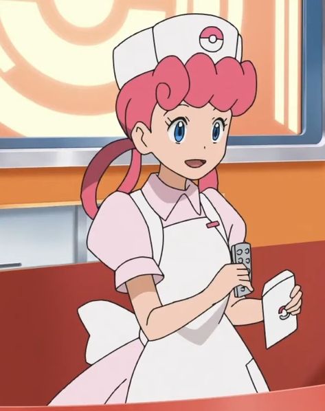 Nurse Joy Fanart, Hear Me Out Characters Girl, Nurse Pokemon, Nurse Joy Pokemon, Pokemon Nurse Joy, Nurse Joy Cosplay, Nurse Character, Joy Costume, Pokemon Pink